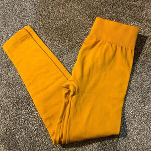 Mustard Colored Insulated Leggings/Tights